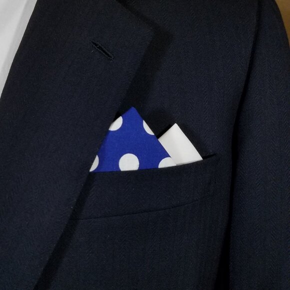 NEW - Contrasting Color 100% Cotton Pre-Folded Pocket Square Handkerchief Insert - Picture 1 of 7